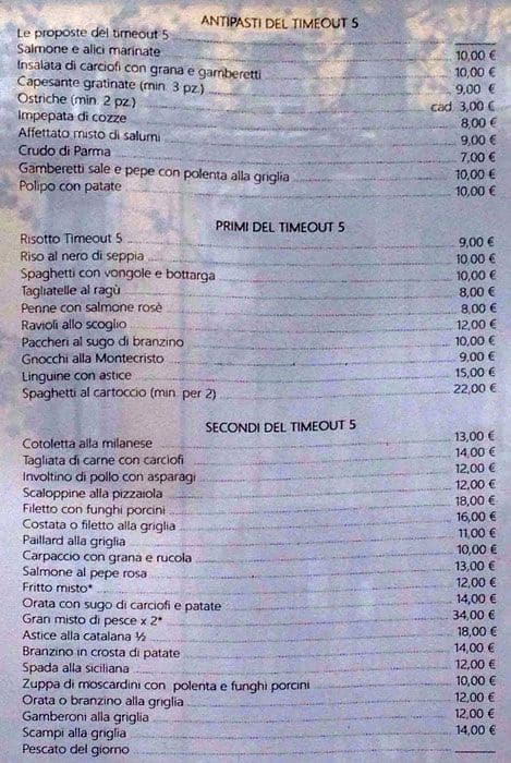 Menu di Timeout 5 