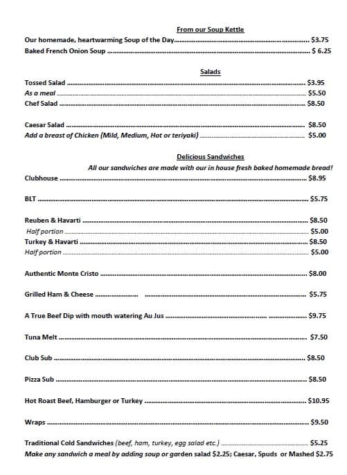 PD's menu