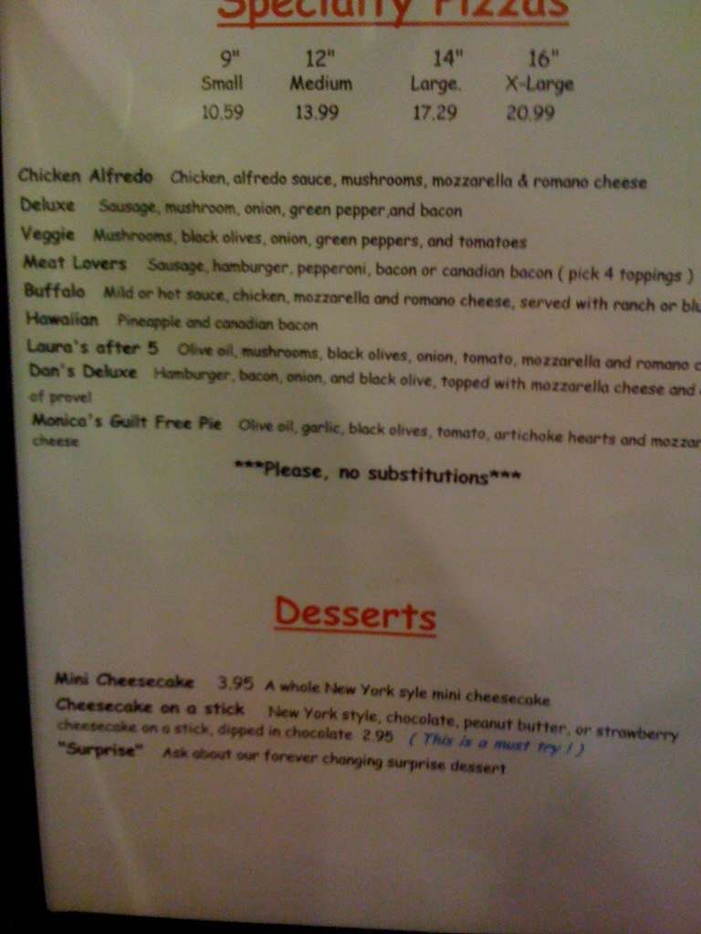 Sorelli's Menu, Menu for Sorelli's, Cedar Hill, St. Louis Urbanspoon