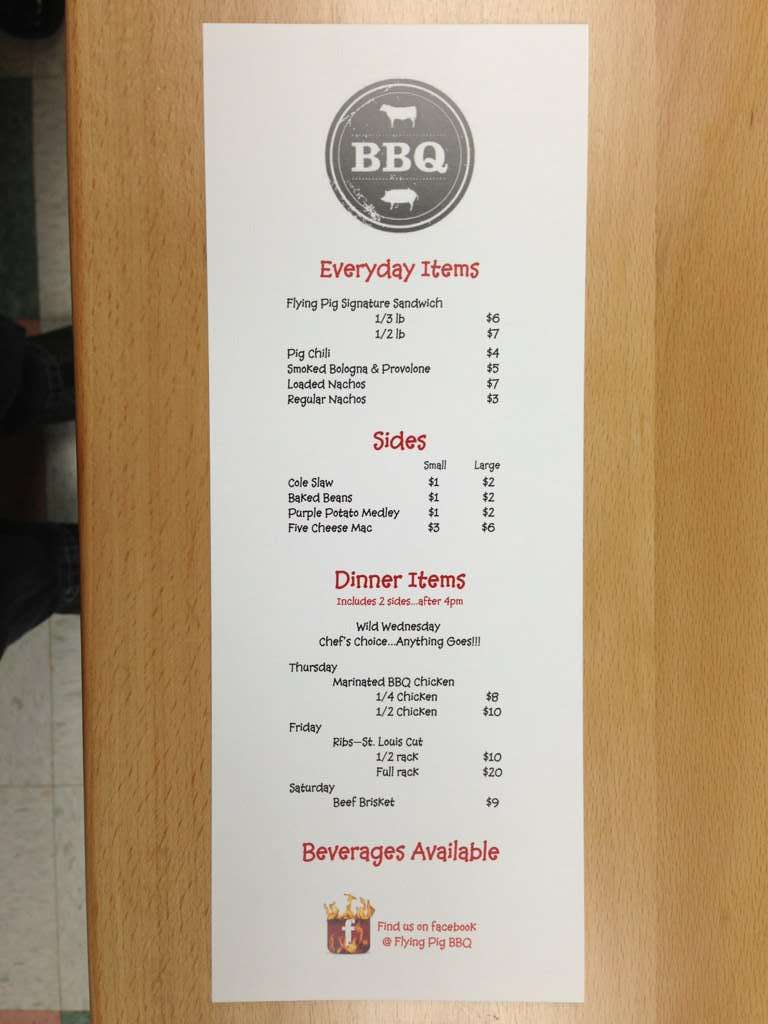 Flying Pink Pig BBQ Menu, Menu for Flying Pink Pig BBQ, Seymour, Seymour Urbanspoon/Zomato