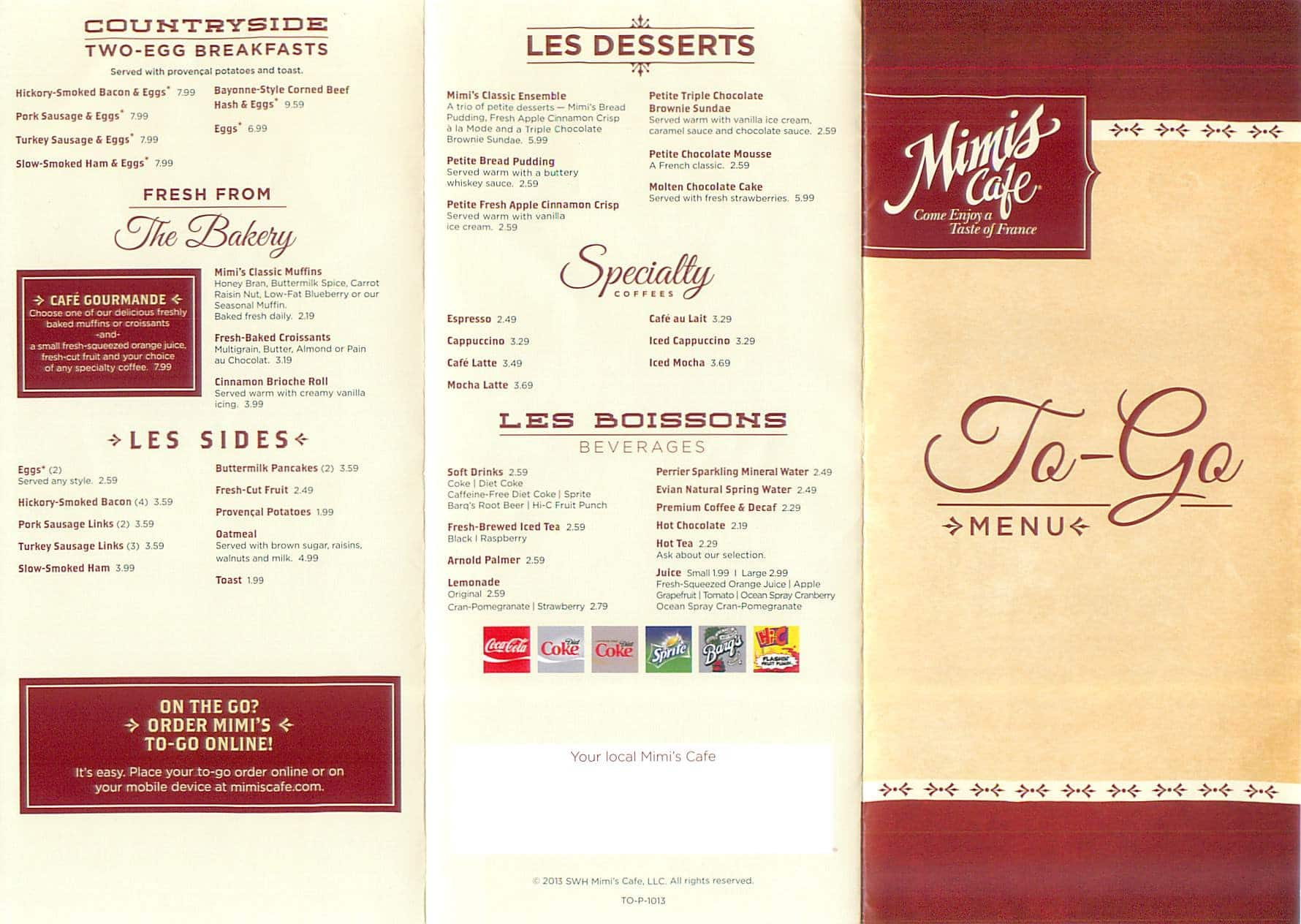 Mimi Cafe Menu With Prices