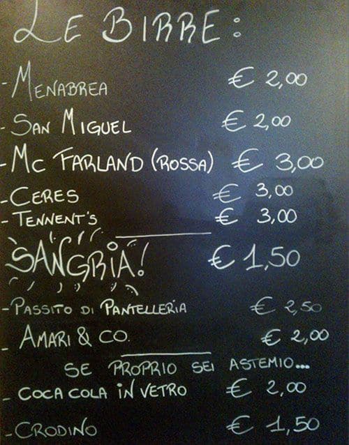 Menu di L'Ombralonga 