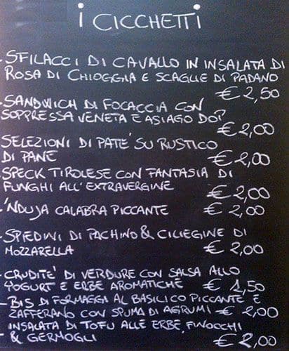Menu di L'Ombralonga 