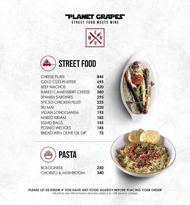 Grapes Menu, Menu for Grapes, McKinley Hill, Taguig City Zomato Philippines