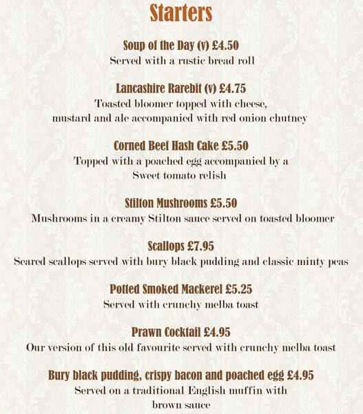 Menu at Annies restaurant, Manchester, 5 Old Bank St