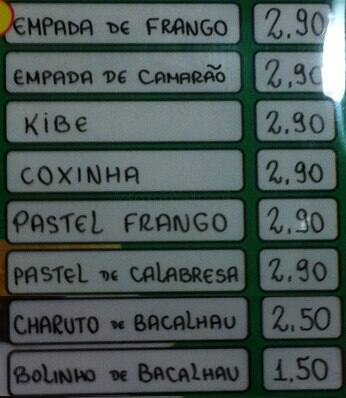 Adega Stefano cardápio