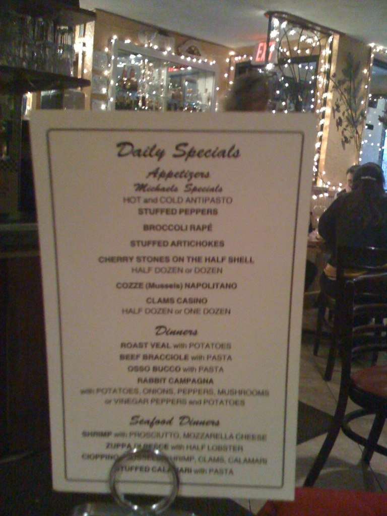 Pagliuca's Restaurant Menu Urbanspoon/Zomato