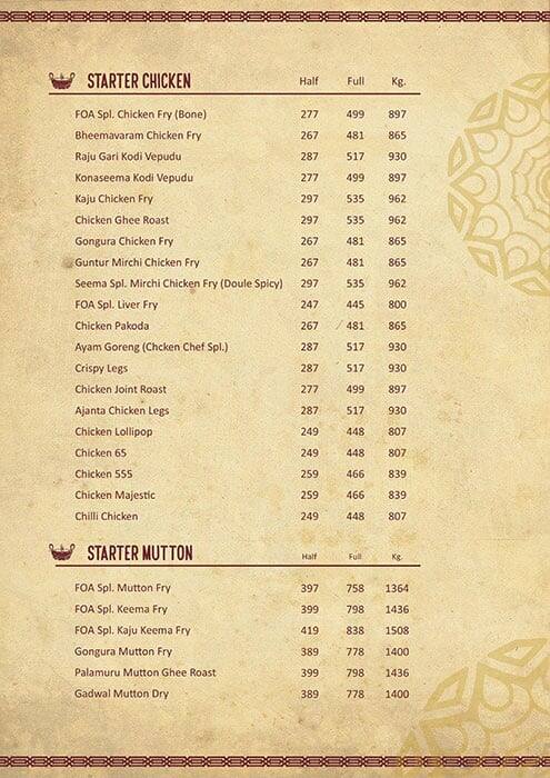 Menu at Flavours of Andhra, Pune, S.no 152 3/1/C