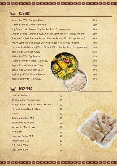 Menu at Flavours of Andhra, Pune, S.no 152 3/1/C