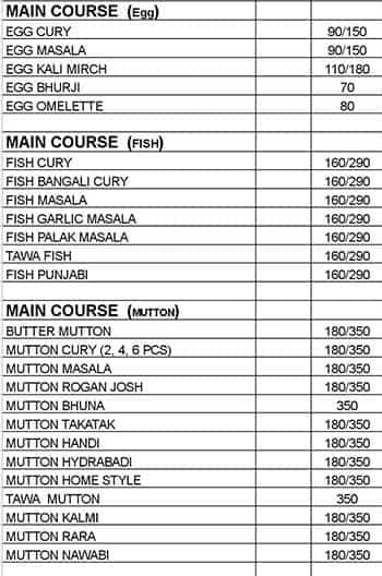 AL Kabeer Restaurant menu