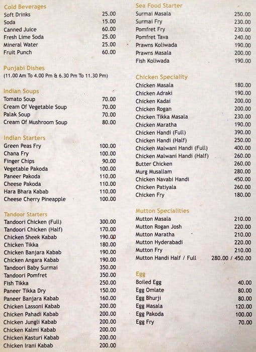 President Hotel And Bar a Pune Foto del Menu con Prezzi Zomato