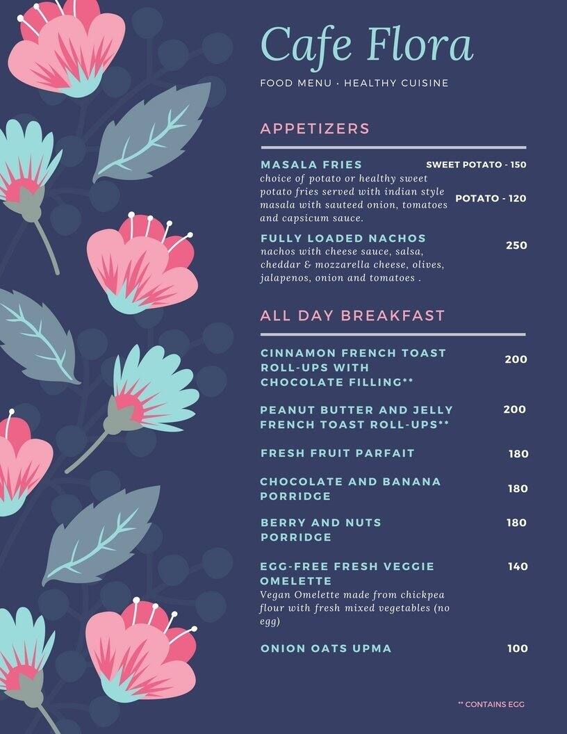 Cafe Flora Menu, Menu for Cafe Flora, DLF Phase 3, Gurgaon - Zomato
