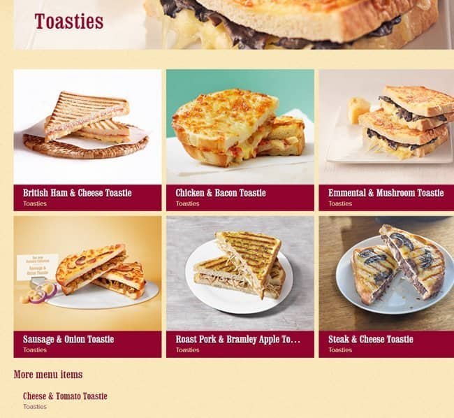 Menu at Costa Coffee cafe, London, Ealing Broadway Station