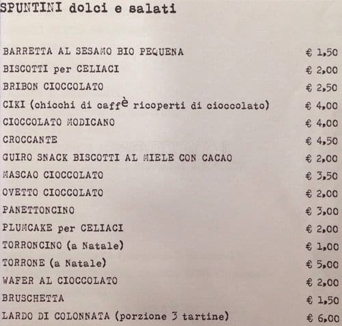 Menu di Libreria del Mondo Offeso 