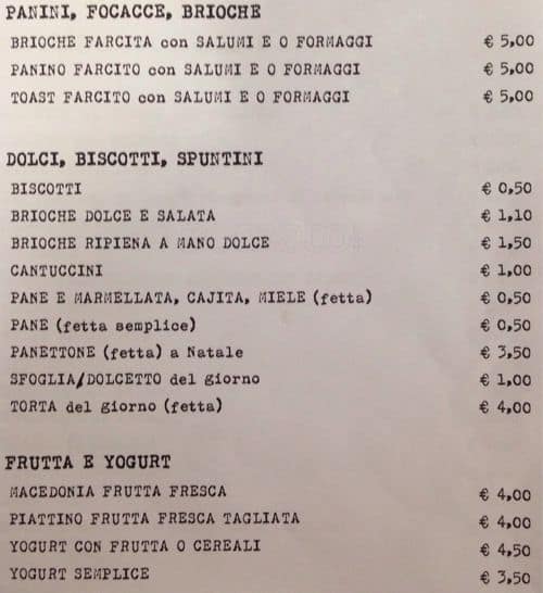 Menu di Libreria del Mondo Offeso 