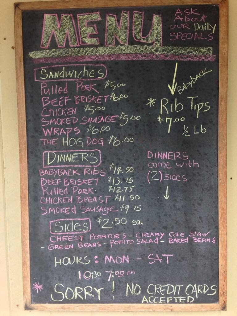 Adam's Rib Barbecue Menu, Menu for Adam's Rib Barbecue, Eaton, Dayton