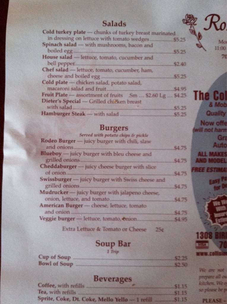 Rosebriar Menu For Albemarle Rosebriar Albemarle Menu