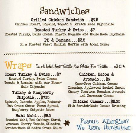 Start Restaurant menu