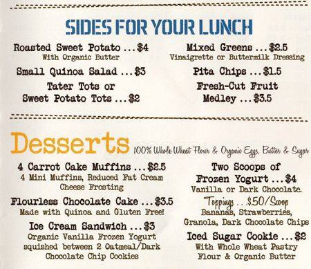 Start Restaurant menu