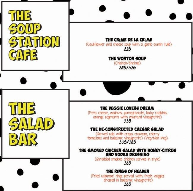 The Flying Saucer Cafe Menu, Menu for The Flying Saucer Cafe, Nehru