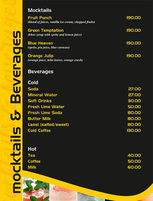 Liberty Family Restaurant menu