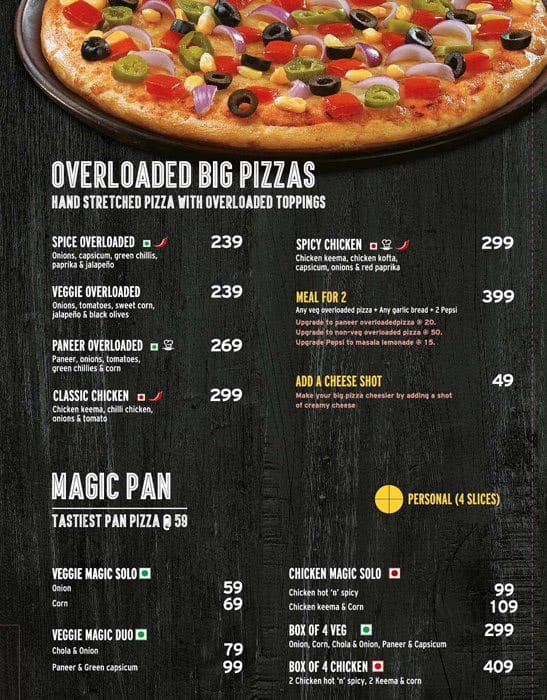 Menu at Pizza Hut, Mumbai, 4RPG+C75