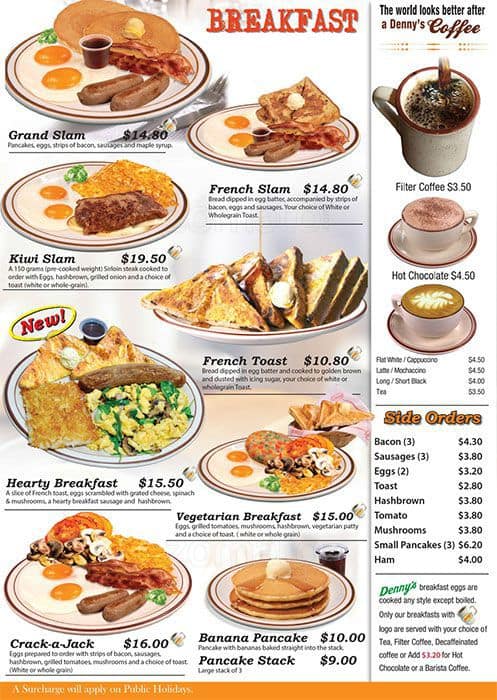 denny's restaurant menu prices