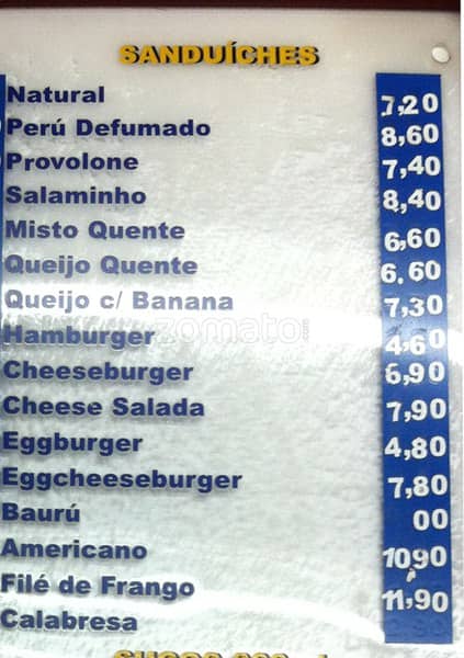 Padaria e Confeitaria La Copa cardápio