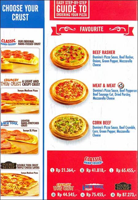 Domino's Pizza Menu, Menu for Domino's Pizza, Kemang, Jakarta - Zomato ...