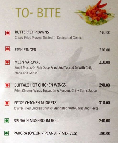 Periyar Multicuisine Restaurant menu