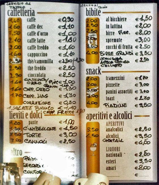 Menu di Caffè & Co. 