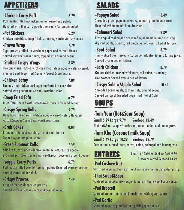 Lemongrass Menu, Menu for Lemongrass, Petaluma, Petaluma Urbanspoon