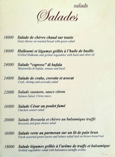 Escobar меню