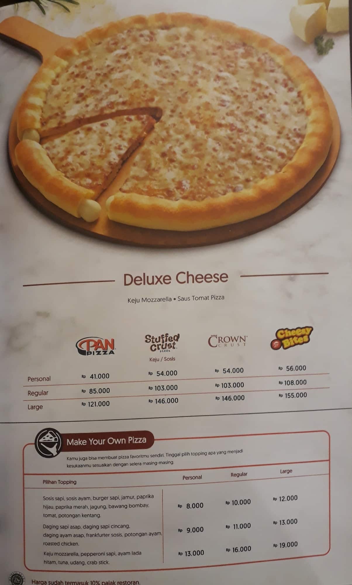 Pizza Hut Restoran - Paskal Hyper Square Bandung menu .
