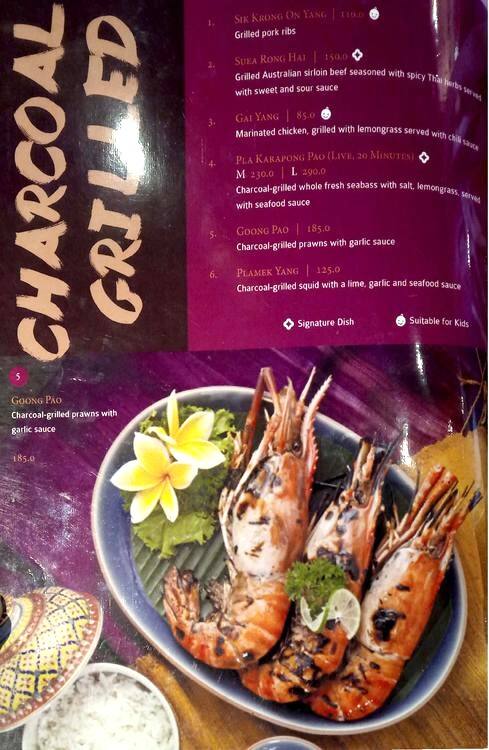 Menu at Nam Thai Kitchen & Bar, Jakarta
