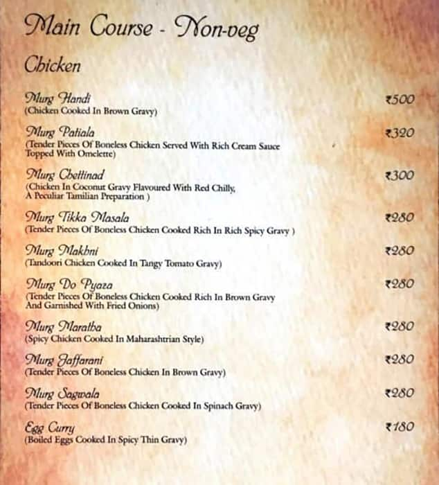 Menu of Cellar Door York Satpur Nashik