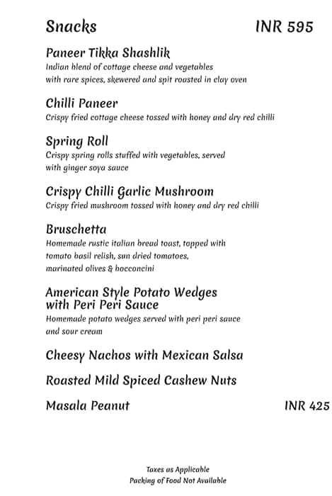 The Lounge 18 31 Country Inn Suites Menu Zomato