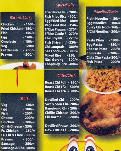 Carta de Burger Cart