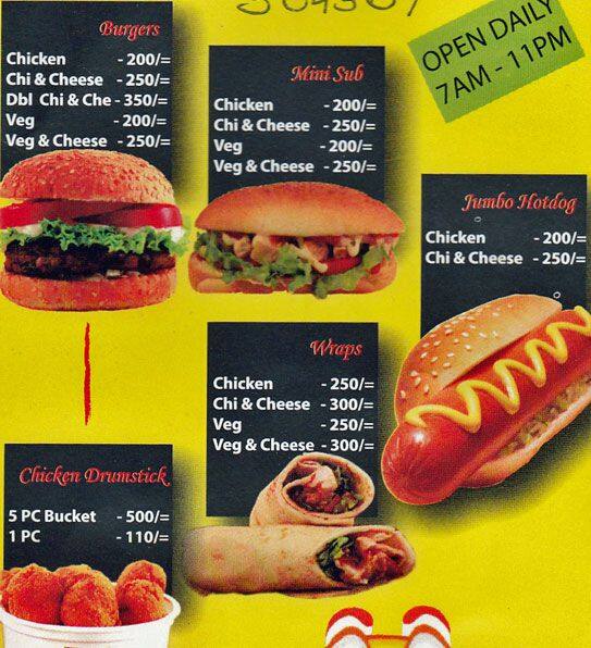 Carta de Burger Cart