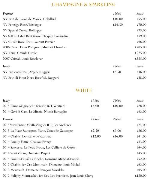 Menu at London Steakhouse Co, London, 109117 Middlesex St