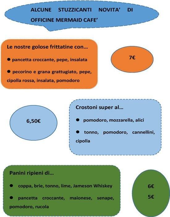 Menu di Officine Mermaid 
