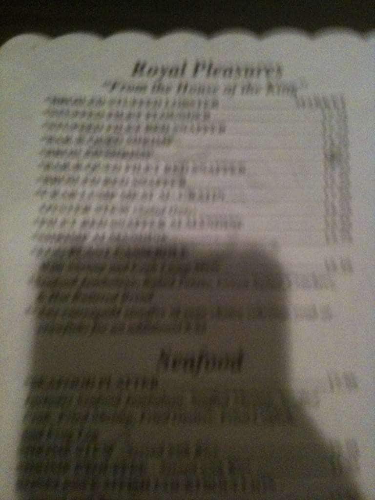 Menu at Lagneaux's restaurant, Lafayette