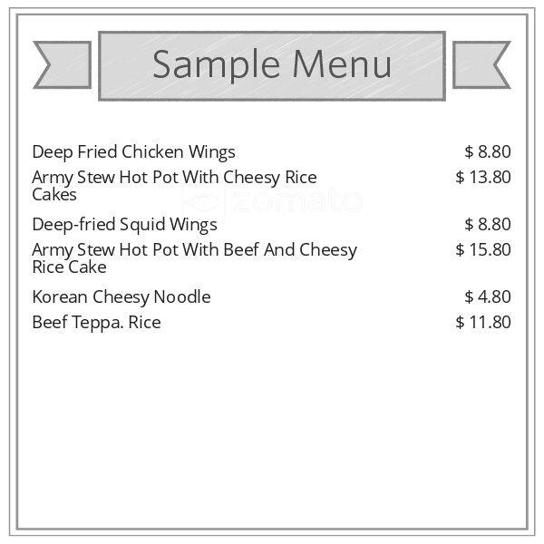 Korean Hot Pot Menu, Menu for Korean Hot Pot, Northbridge, Perth