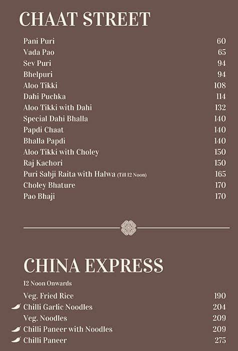 Haldiram's menu