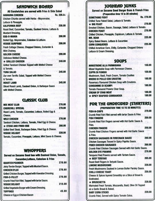 Cafe Churchill Menu, Menu for Cafe Churchill, Colaba, Mumbai - Zomato