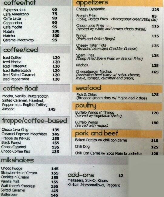 Empire Fashion Cafe Menu, Menu for Empire Fashion Cafe, Concepcion Dos