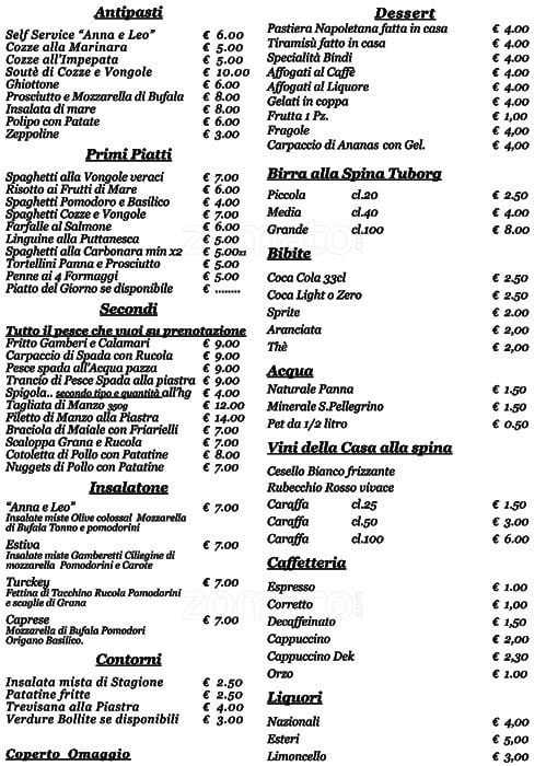 Menu di Anna e Leo 