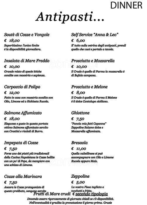 Menu di Anna e Leo 