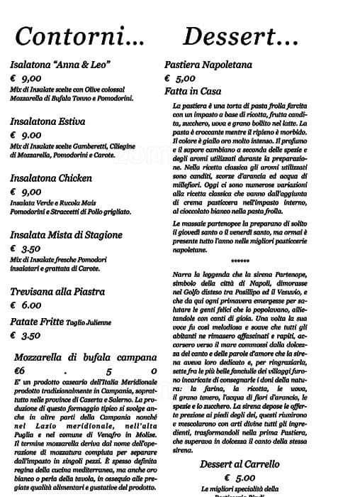 Menu di Anna e Leo 