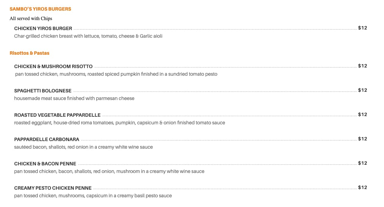 Menu at La Margherita Italian Pizzeria and Restaurant, Gumdale